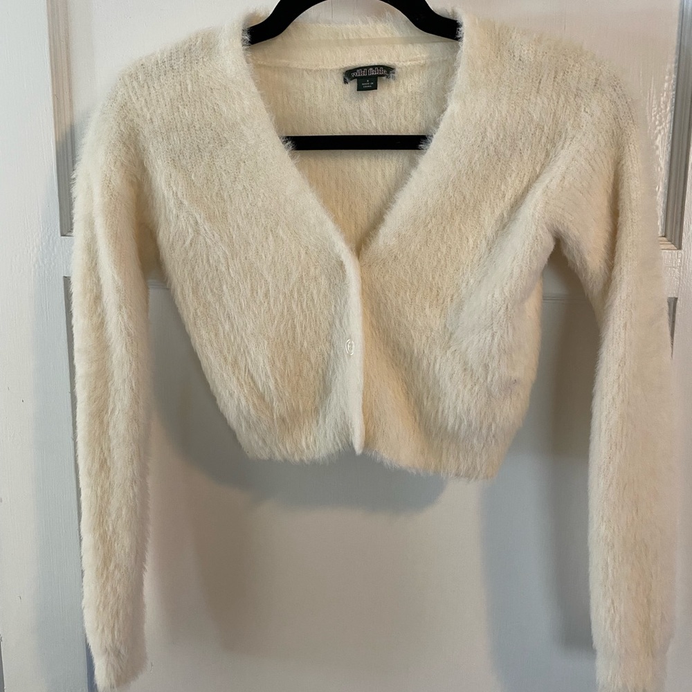 Fur Plush Crop Sweater